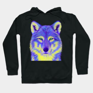 Purple and Yellow Wolf Hoodie